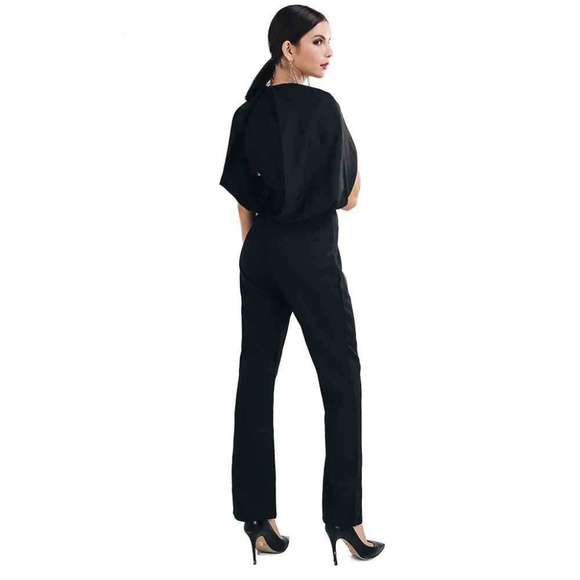 Black cape jumpsuit - Picture 4 of 4